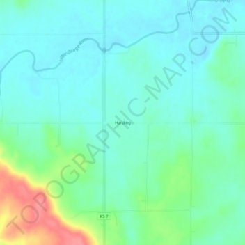 Mappa topografica Harding, altitudine, rilievo