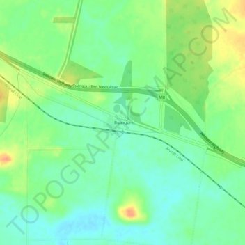 Mappa topografica Buangor, altitudine, rilievo