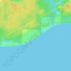 Mappa topografica Choctaw Beach, altitudine, rilievo