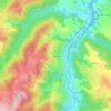 Mappa topografica Védrines, altitudine, rilievo