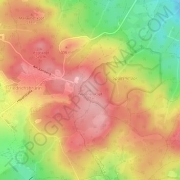 Mappa topografica Wegenerskopf, altitudine, rilievo