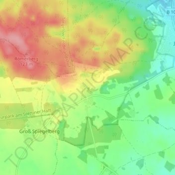 Mappa topografica Waldeshöhe, altitudine, rilievo