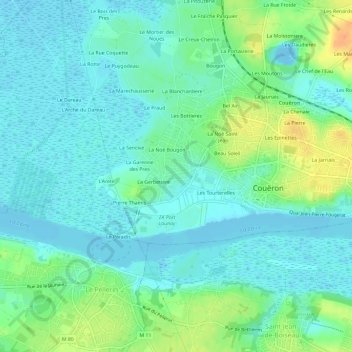 Mappa topografica La Rograis, altitudine, rilievo