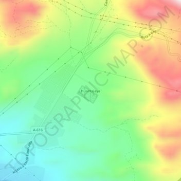 Mappa topografica Huantajaya, altitudine, rilievo