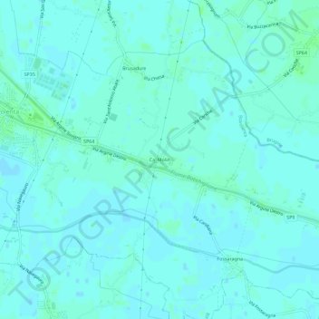 Mappa topografica Ca' Molin, altitudine, rilievo
