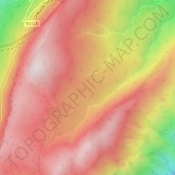 Mappa topografica Ghivine, altitudine, rilievo