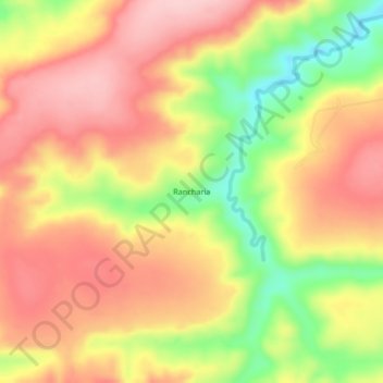 Mappa topografica Rancharia, altitudine, rilievo