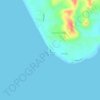 Mappa topografica Cape Santiago Lighthouse, altitudine, rilievo