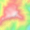 Mappa topografica Cinco Cerros, altitudine, rilievo
