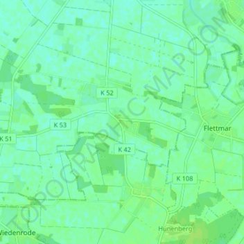 Mappa topografica Hohnebostel, altitudine, rilievo