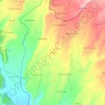 Mappa topografica Sulah, altitudine, rilievo