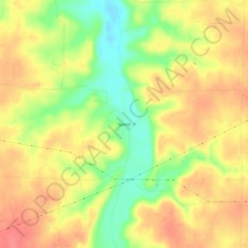 Mappa topografica Speed, altitudine, rilievo