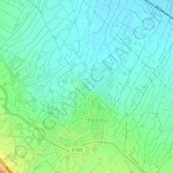 Mappa topografica Fontana, altitudine, rilievo
