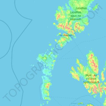 Mappa topografica Western Isles, altitudine, rilievo