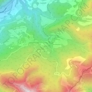 Mappa topografica Klaushöhe, altitudine, rilievo