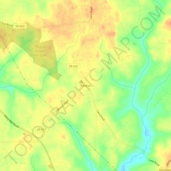 Mappa topografica Alfonso, altitudine, rilievo