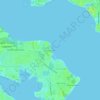 Mappa topografica Magnolia Beach, altitudine, rilievo