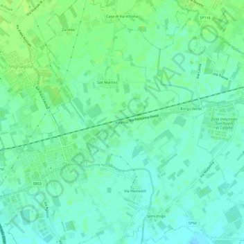 Mappa topografica Bagnon, altitudine, rilievo