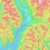 Mappa topografica Squamish, altitudine, rilievo