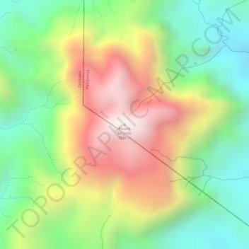 Mappa topografica Mount Negron, altitudine, rilievo