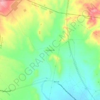 Mappa topografica Los Soleres, altitudine, rilievo