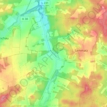 Mappa topografica Moislingen, altitudine, rilievo