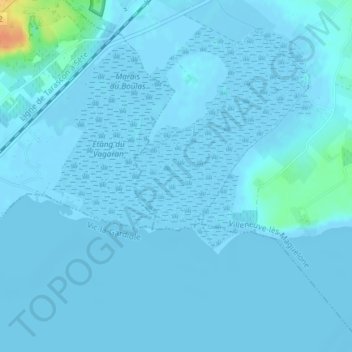 Mappa topografica Les Salins, altitudine, rilievo