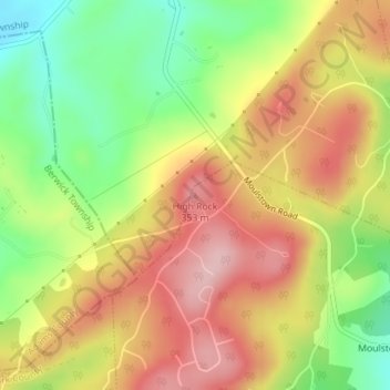 Mappa topografica High Rock, altitudine, rilievo