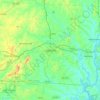 Mappa topografica Gastonia, altitudine, rilievo