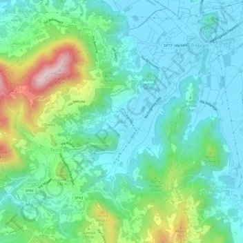 Mappa topografica Villa, altitudine, rilievo