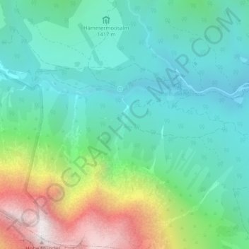 Mappa topografica Gurgl, altitudine, rilievo
