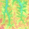 Mappa topografica Brownsville, altitudine, rilievo