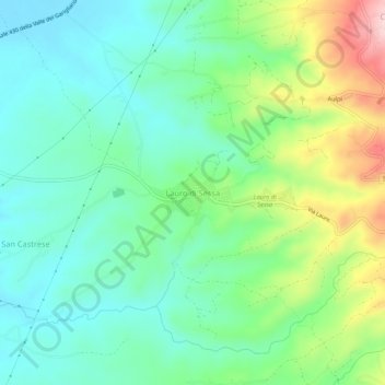 Mappa topografica Lauro di Sessa, altitudine, rilievo