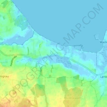 Mappa topografica Koppelheck, altitudine, rilievo
