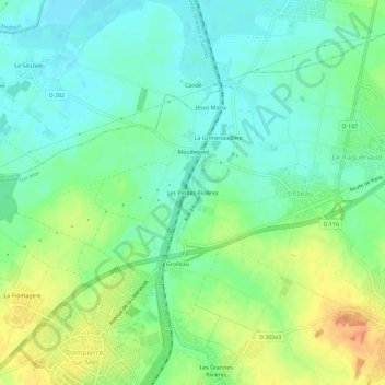Mappa topografica Les Petites Rivières, altitudine, rilievo