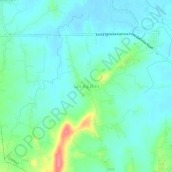Mappa topografica San Agustin, altitudine, rilievo