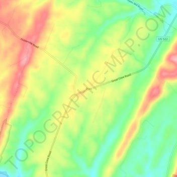 Mappa topografica Dott, altitudine, rilievo