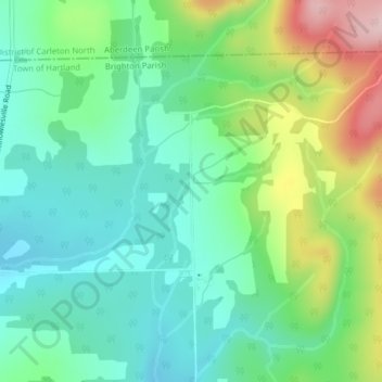 Mappa topografica South Knowlesville, altitudine, rilievo
