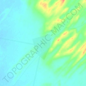 Mappa topografica Girab, altitudine, rilievo