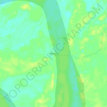Mappa topografica Tahuania, altitudine, rilievo