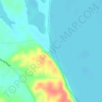 Mappa topografica Duck River Suck, altitudine, rilievo