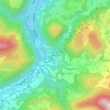 Mappa topografica Koppenleiten, altitudine, rilievo