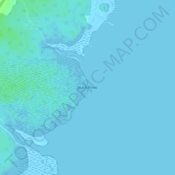 Mappa topografica Black Point, altitudine, rilievo