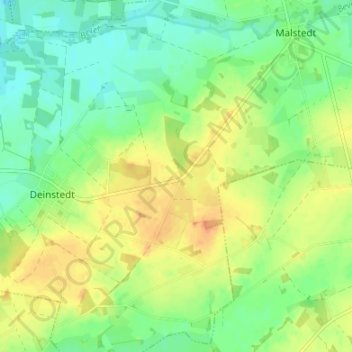Mappa topografica Hastenbeck, altitudine, rilievo