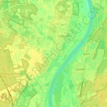 Mappa topografica Wielder, altitudine, rilievo