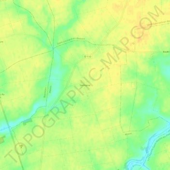 Mappa topografica Sermaise, altitudine, rilievo