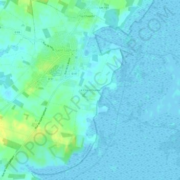 Mappa topografica Le Clos d'Orange, altitudine, rilievo