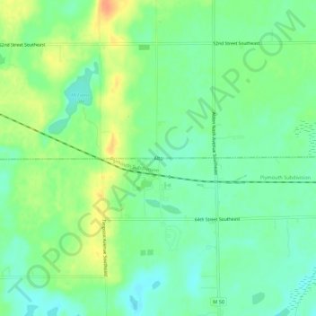 Mappa topografica Alto, altitudine, rilievo