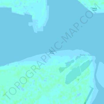 Mappa topografica Nunam Iqua, altitudine, rilievo