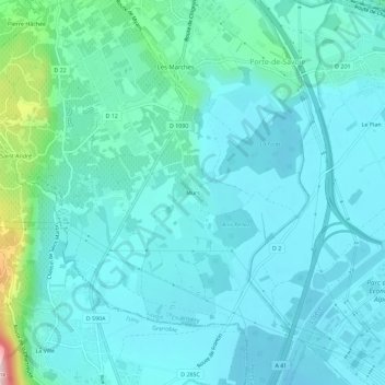 Mappa topografica Murs, altitudine, rilievo